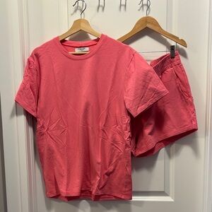 Smash + Tess Pink Short Sleeve Tee and Shorts Set